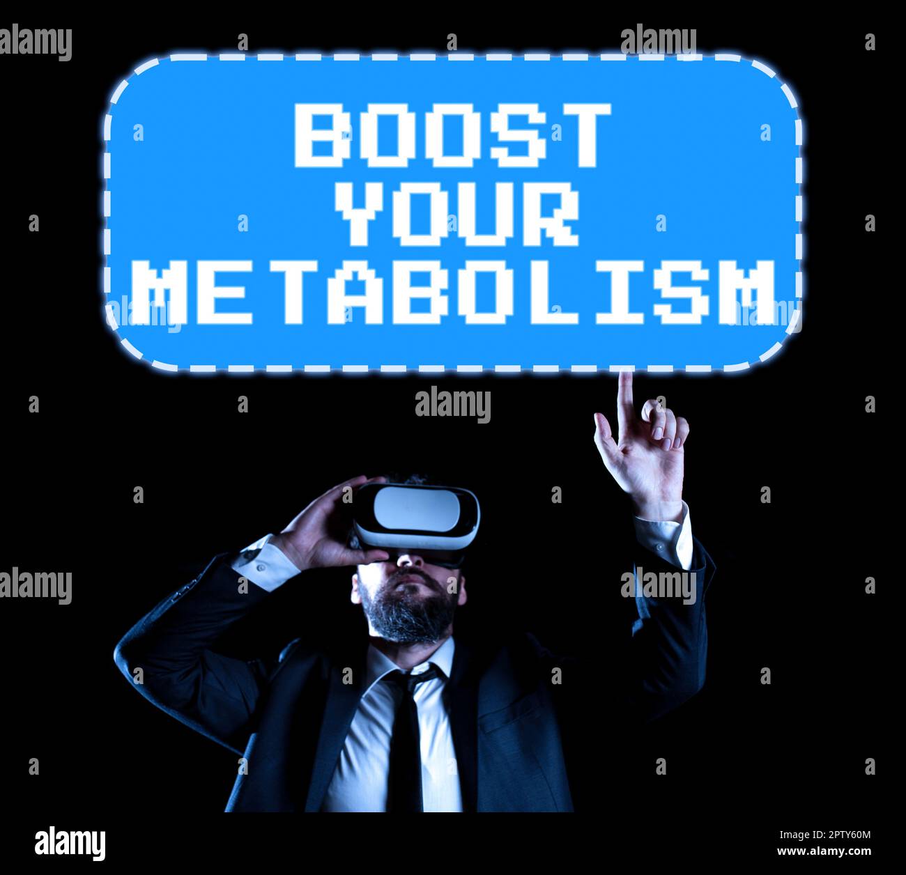 Testo scritto a mano amplificate il vostro metabolismo, Word scritto sull'accelerazione della ripartizione dell'apporto calorico dell'alimento Foto Stock