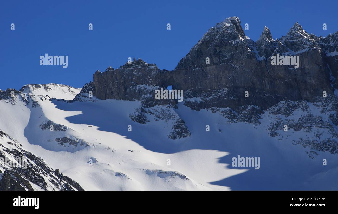 Caratteristiche geologiche Martinslocho in inverno. Foto Stock