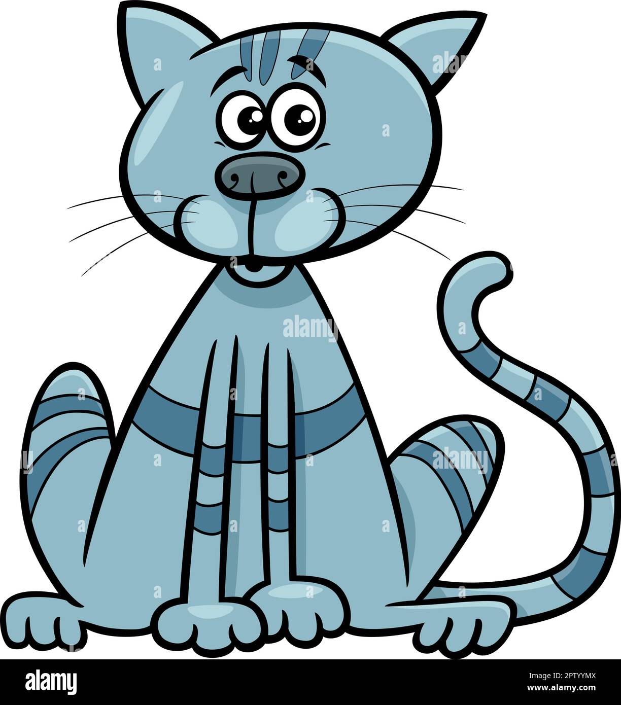 cartone animato tabby gatto fumetto animale carattere Illustrazione Vettoriale