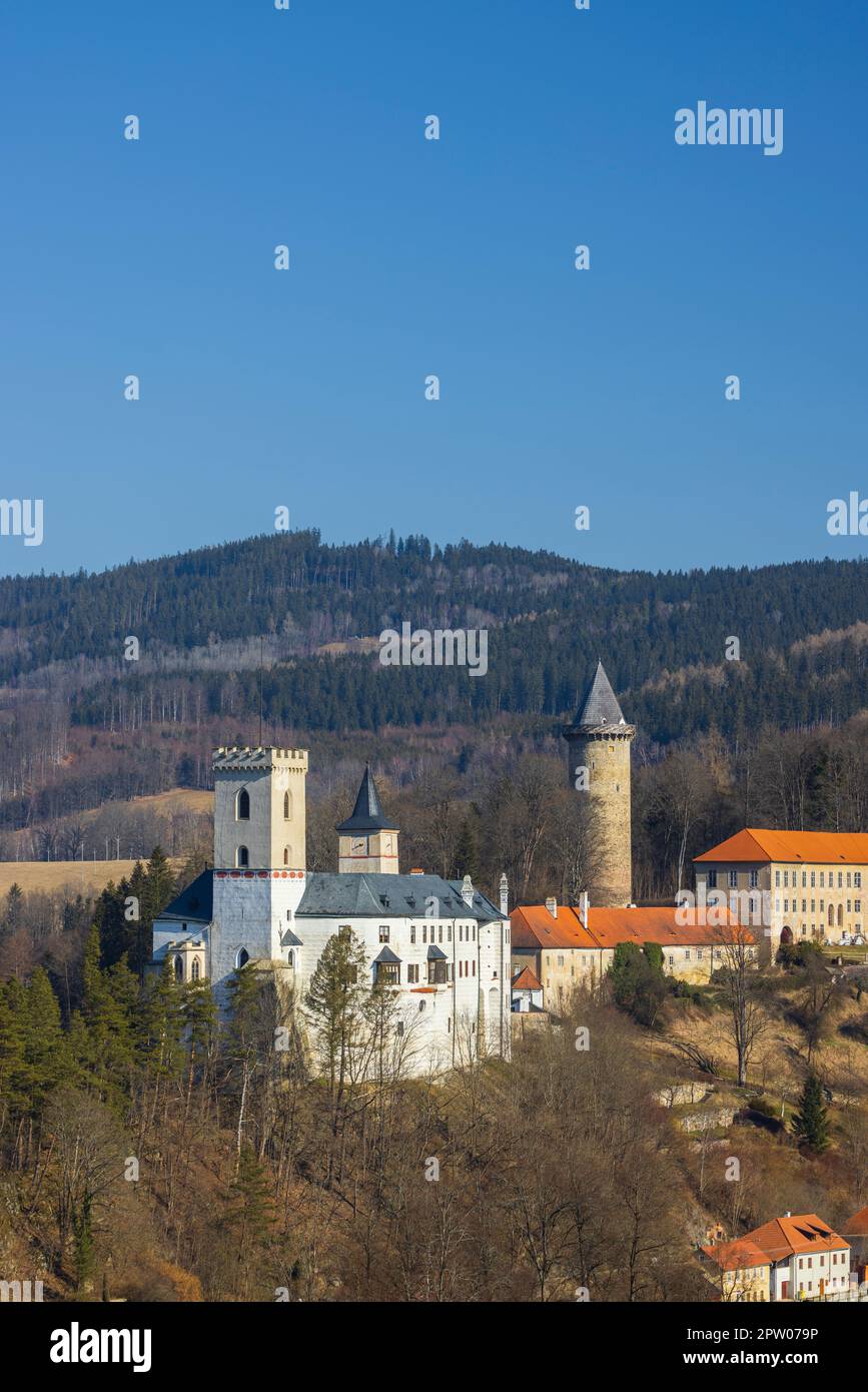 Castello di Rozmberk nad Vltavou , Repubblica Ceca Foto Stock