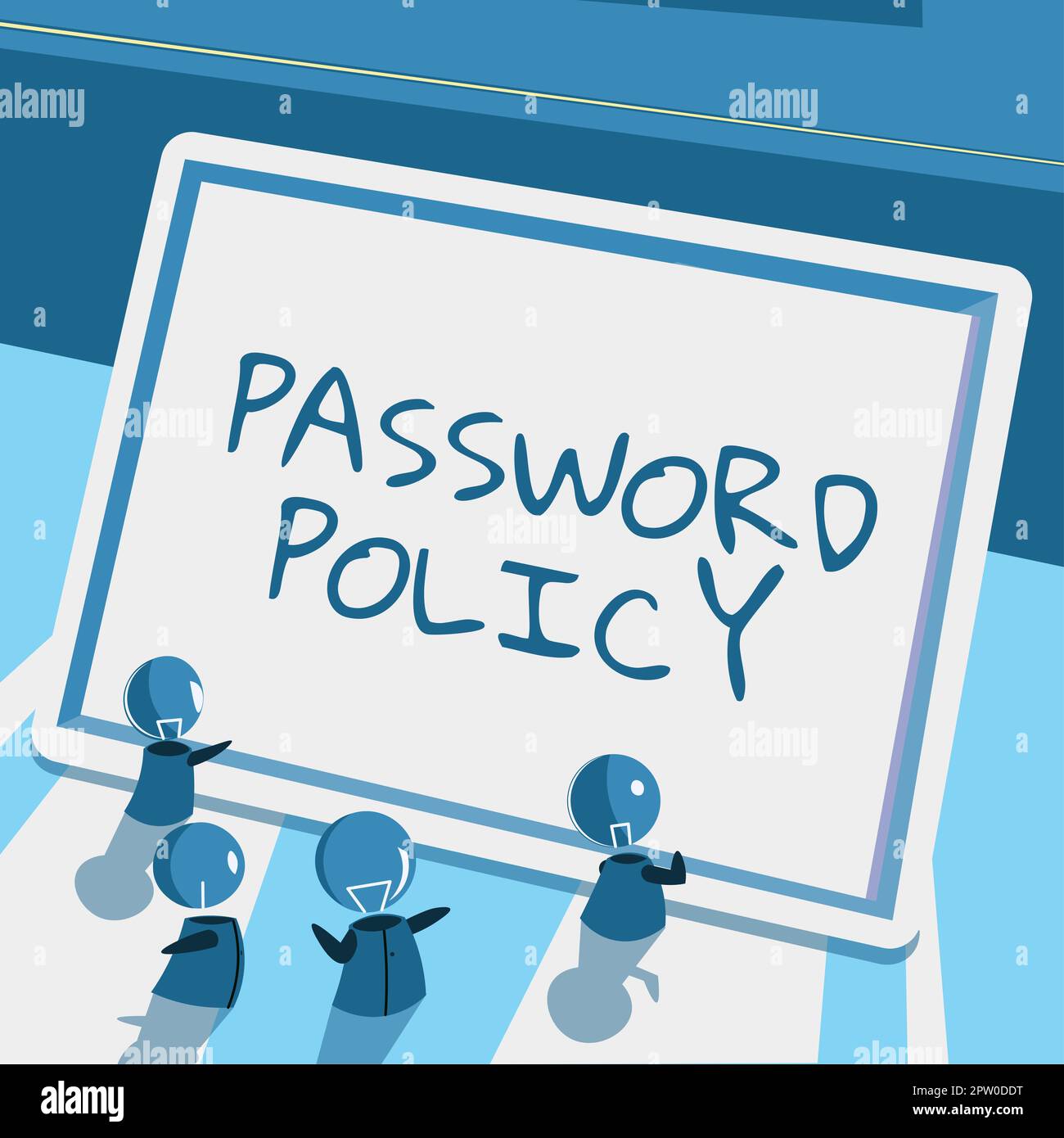 Testo scritto a mano Password Policy, Word per la prima linea di protezione  contro qualsiasi accesso non autorizzato Foto stock - Alamy