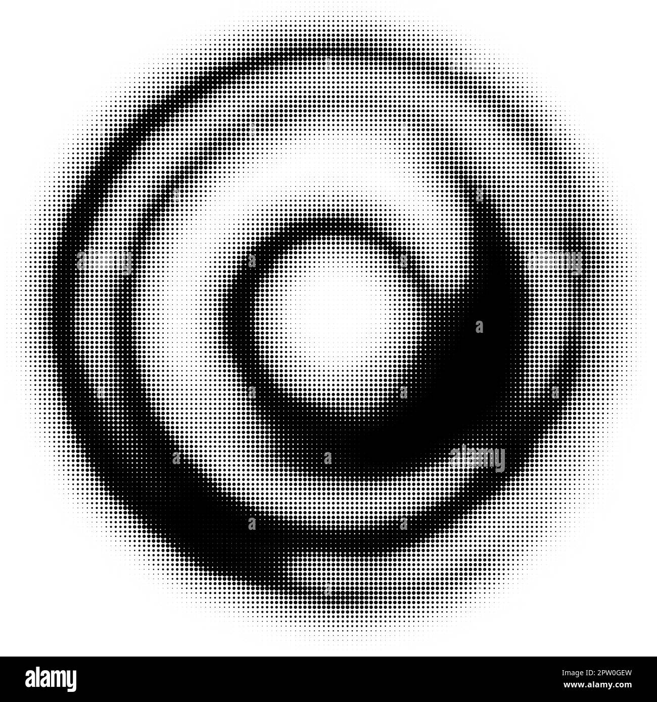 Modello di mezzi toni. Set di punti. Texture punteggiata su sfondo bianco. La sovrapposizione del modello di grunge. Distress Design lineare. Dissolvenza punti monocromatica. La Pop Art Ba Foto Stock
