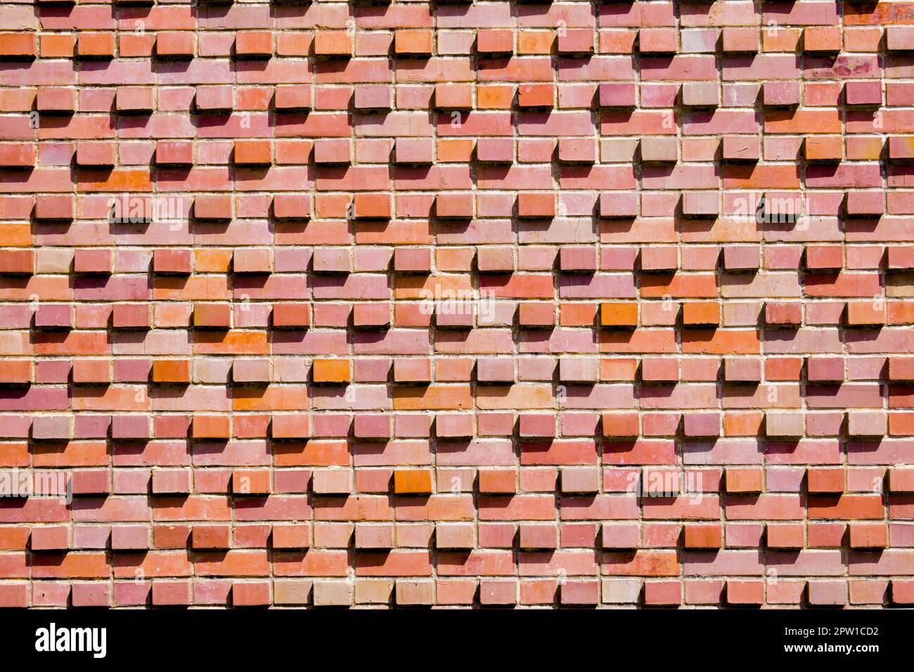 Sfondo unico a muro di mattoni Foto Stock