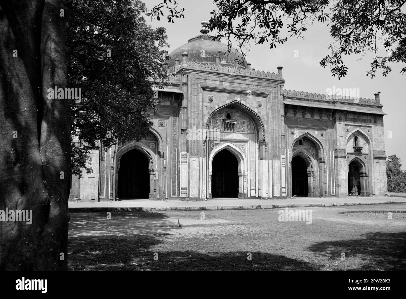 Qila i Kuhna Moque, Purana Qila, Delhi, India Foto Stock