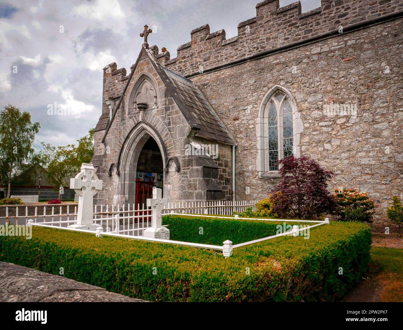 Antica abbazia trinitaria di Adare, Irlanda Foto Stock