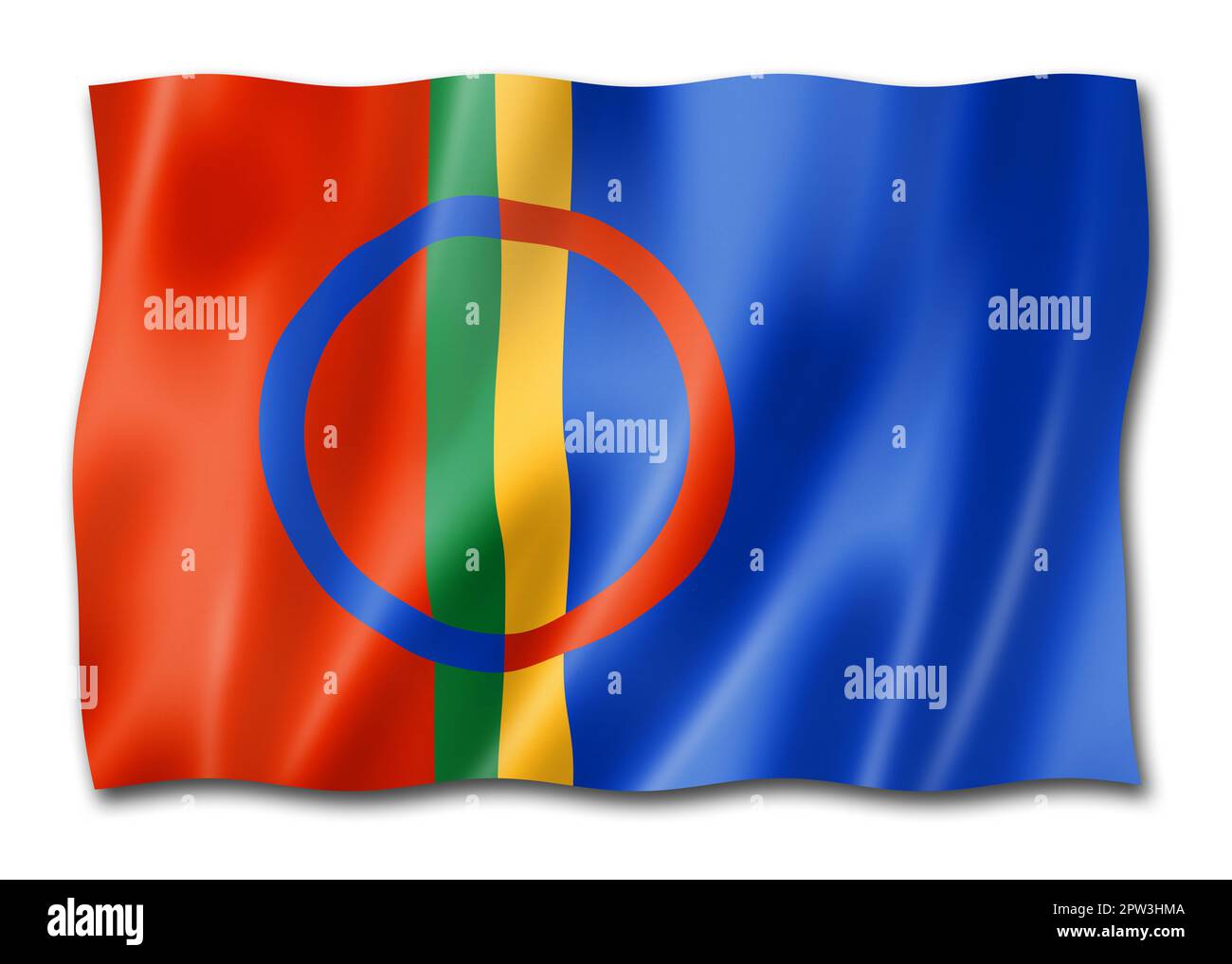 Bandiera Auto Nazioni Sami Lapponia Saami Sapmi | Gagliardetto Da Auto 15x10 Cm | Doppia Faccia