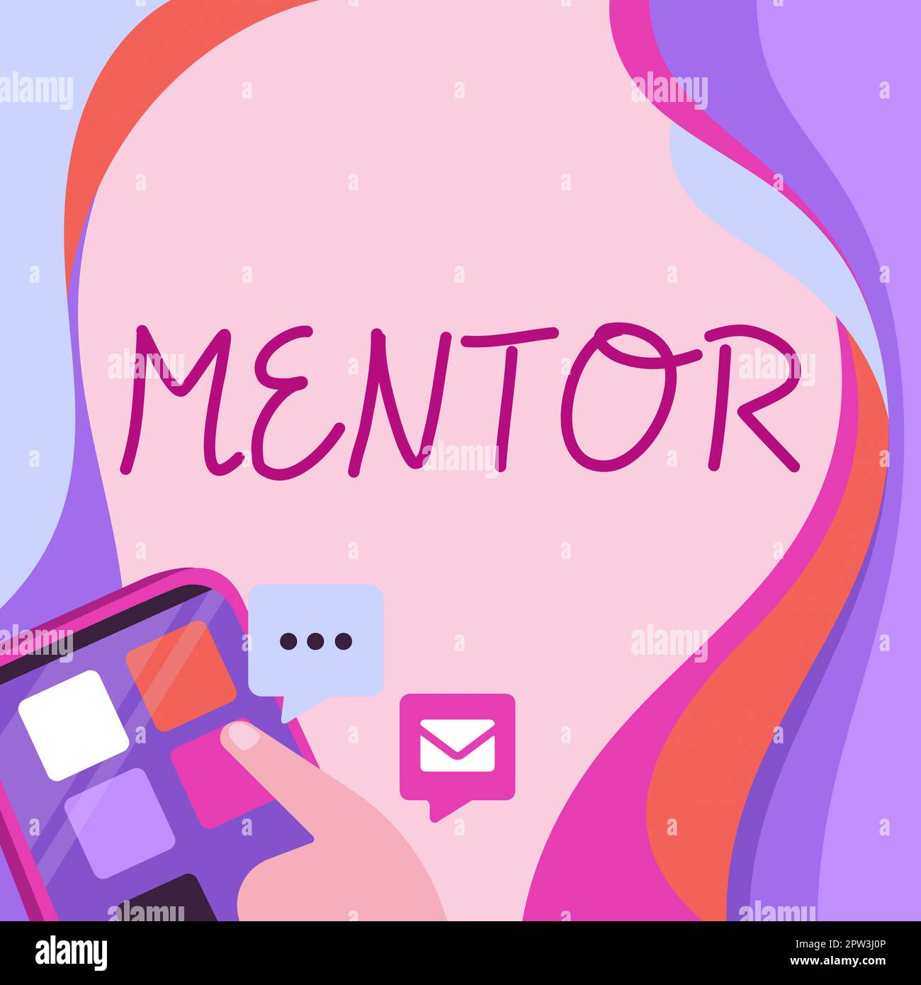 Cartello che mostra la guida, l'azienda mostra la persona che forma e guida qualcuno che ha il potenziale Foto Stock