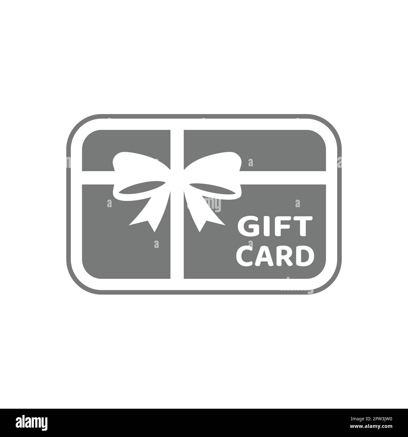 Carta regalo con icona vettore nastro Illustrazione Vettoriale