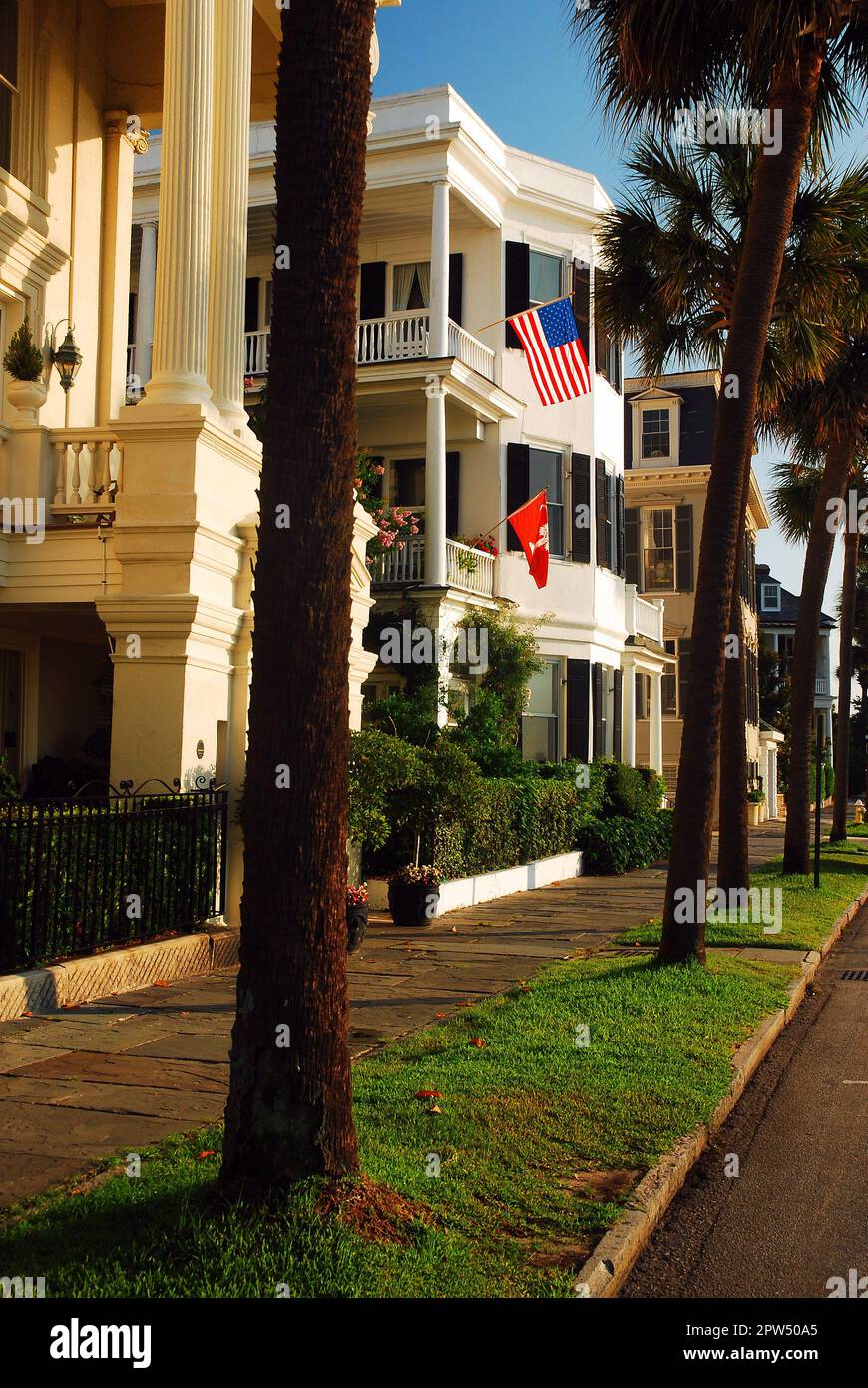 Dimore signorili a Charleston, SC Foto Stock