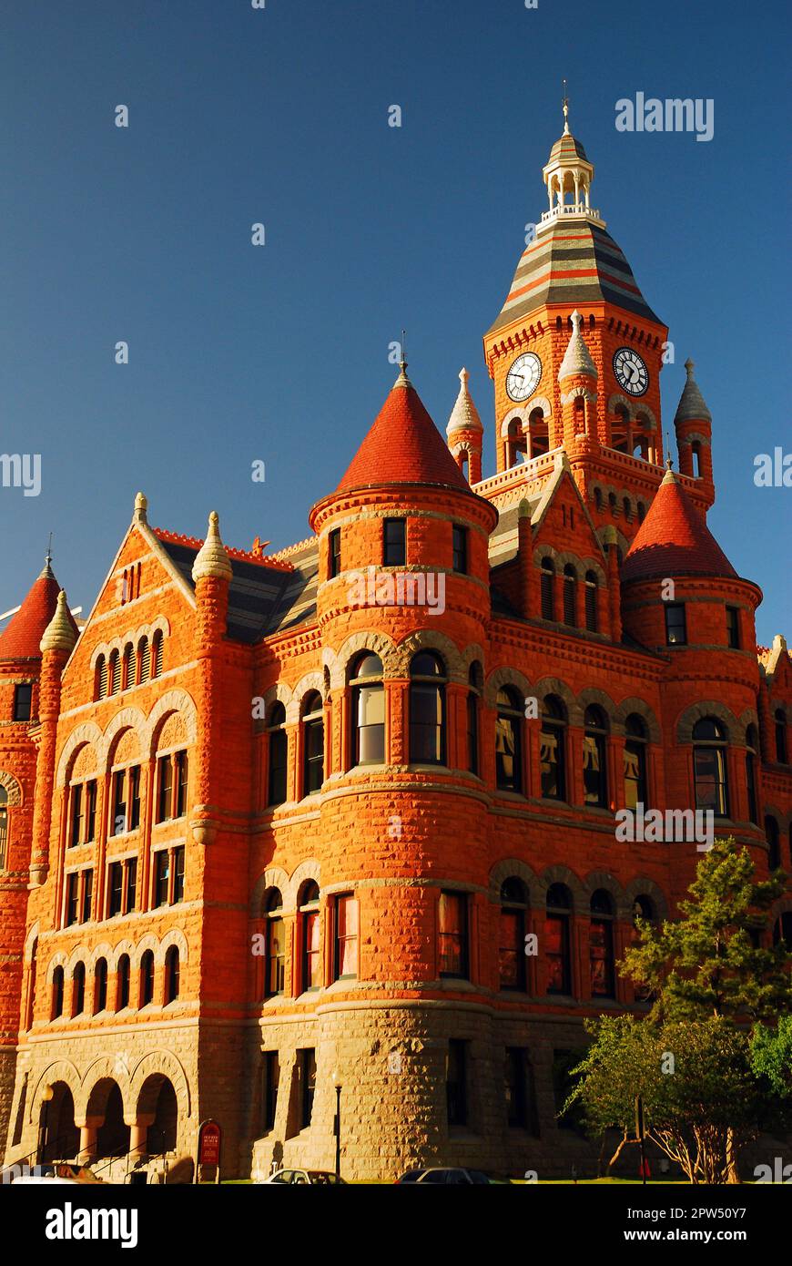 Vecchio tribunale rosso di Dallas Foto Stock