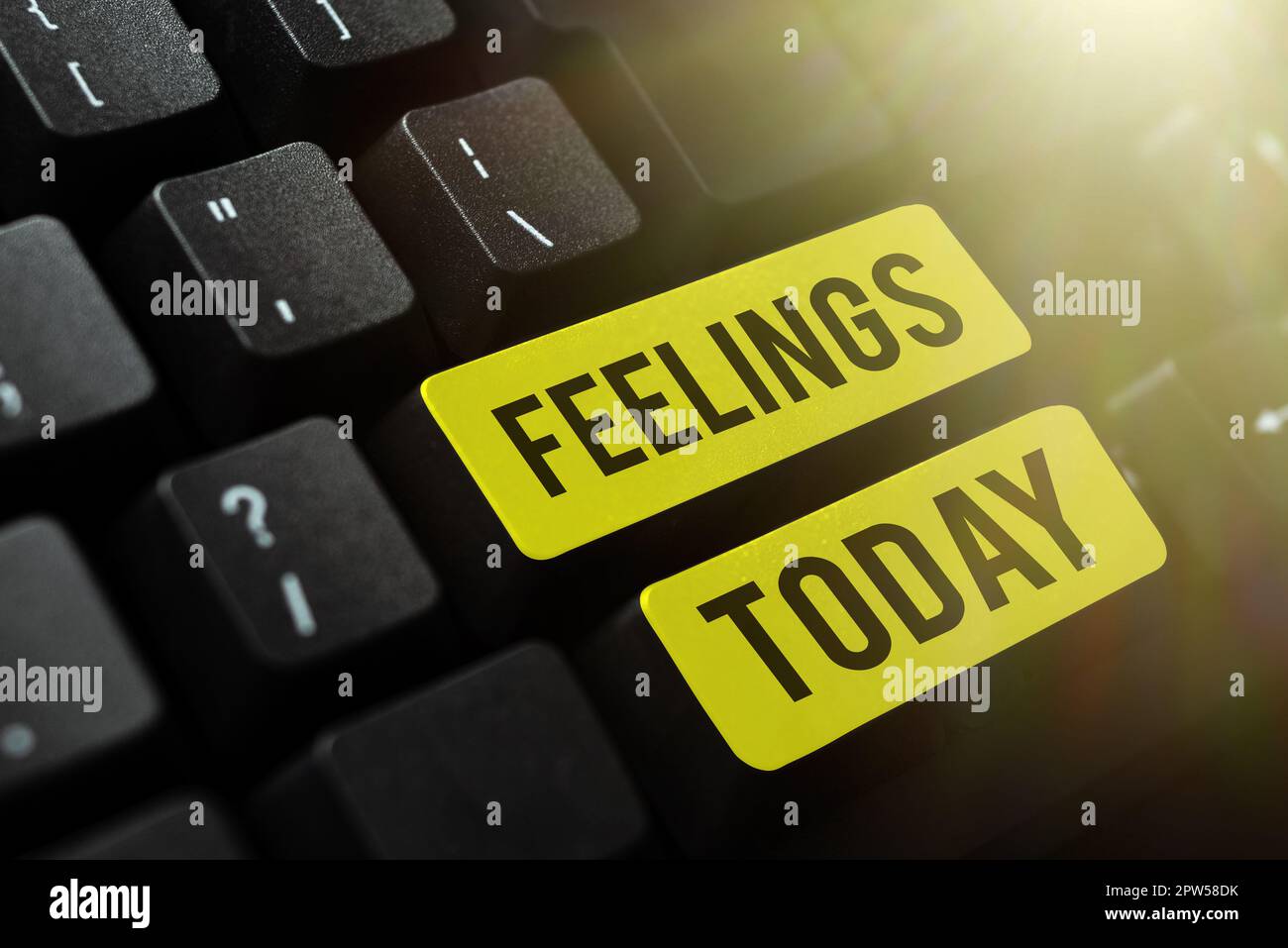 Segno di testo che mostra le sensibilità, Parola per causare le sensibilità positive felici circa la vita hanno soddisfazione Foto Stock