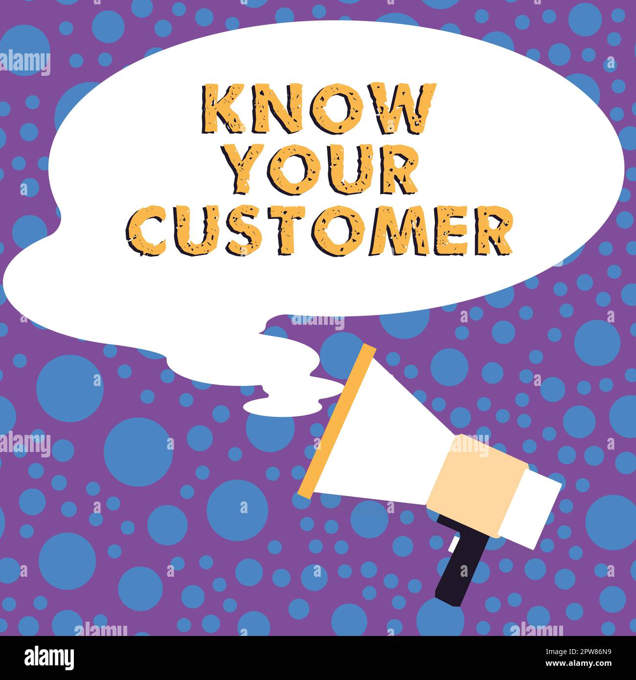 Visualizzazione concettuale conoscere il vostro cliente, Business idea Marketing creazione di un sondaggio migliorare il prodotto o il marchio Foto Stock