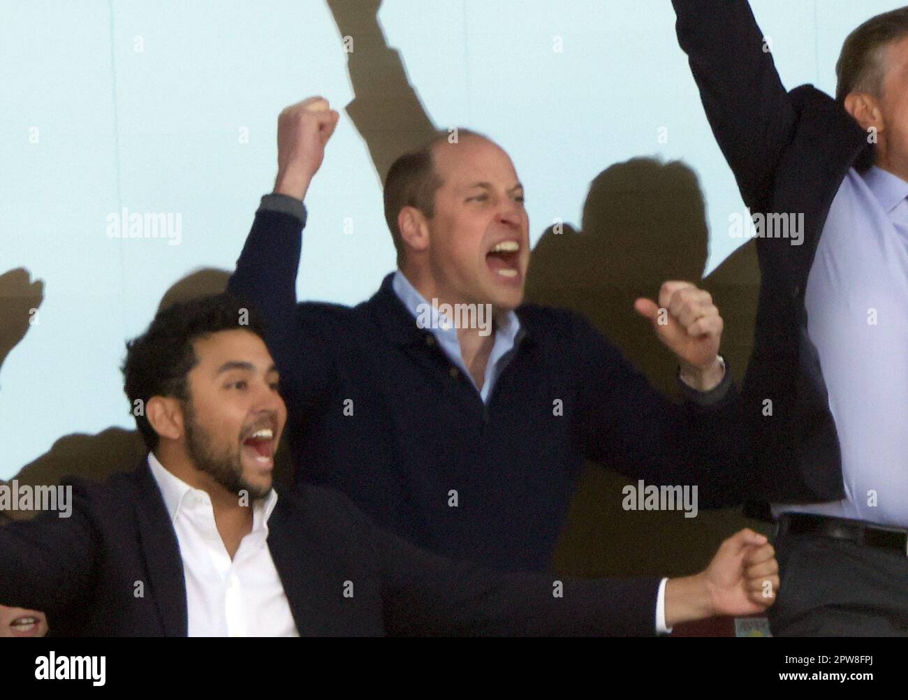 Prince William the Prince of Wales, che guarda la partita dell'Aston Villa contro Nottingham Forest EPL, a Villa Park, Birmingham, Regno Unito, il 18th marzo 2023. Foto Stock