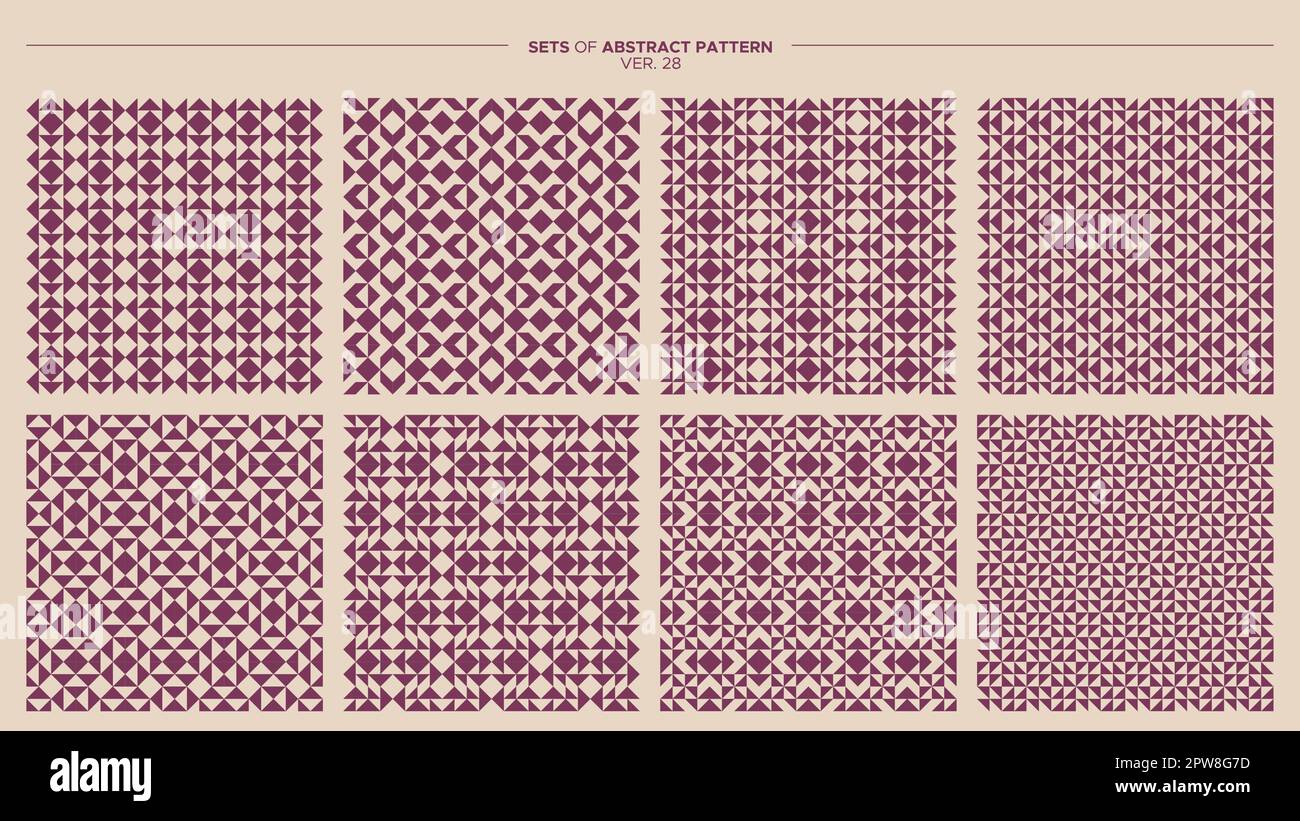 Semplice pacchetto di progettazione di ripetizioni geometriche. Ripetizione grafica astratta. Illustrazione Vettoriale