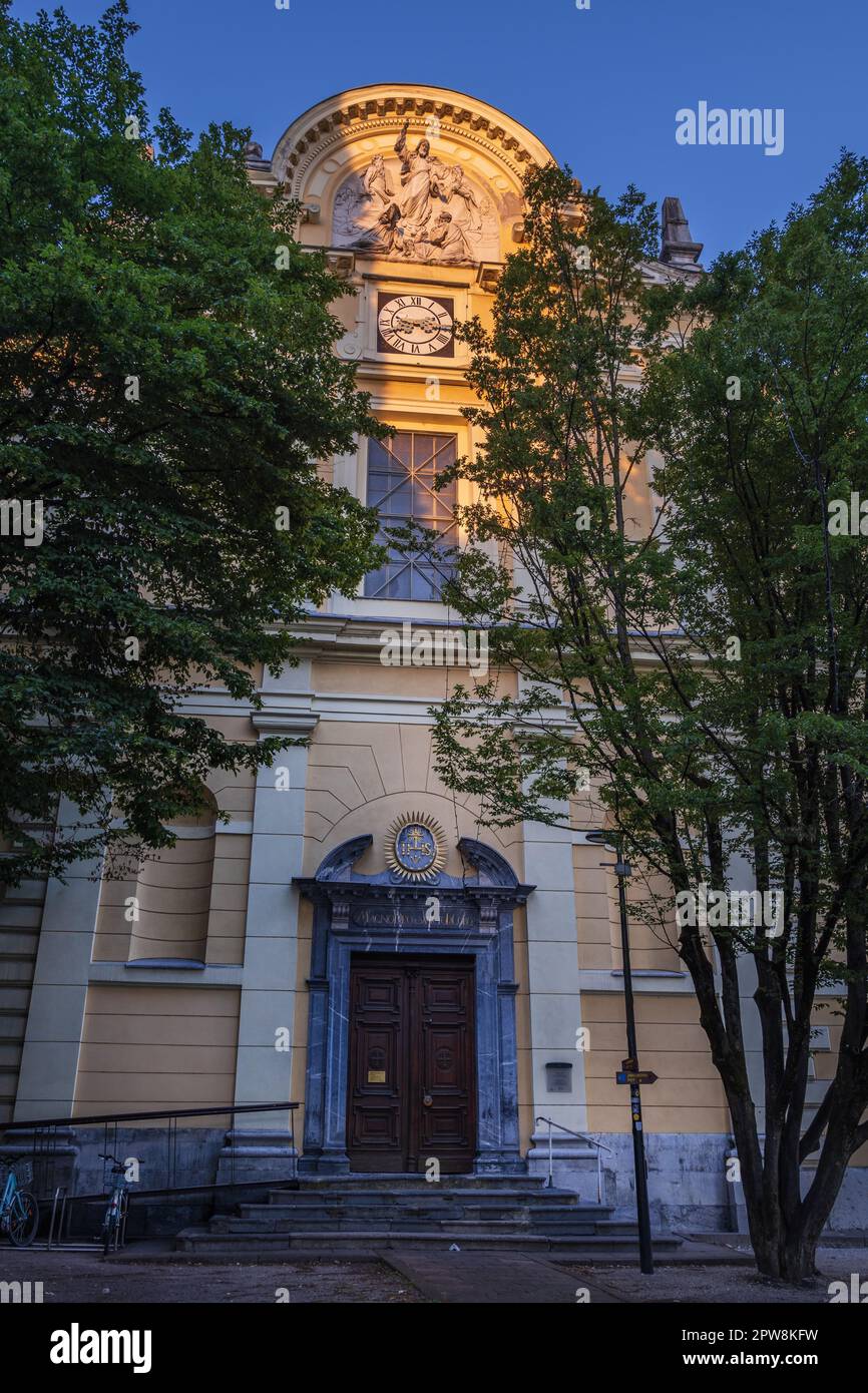 St Chiesa Parrocchiale di Giacomo nella città di Lubiana in Slovenia. Foto Stock