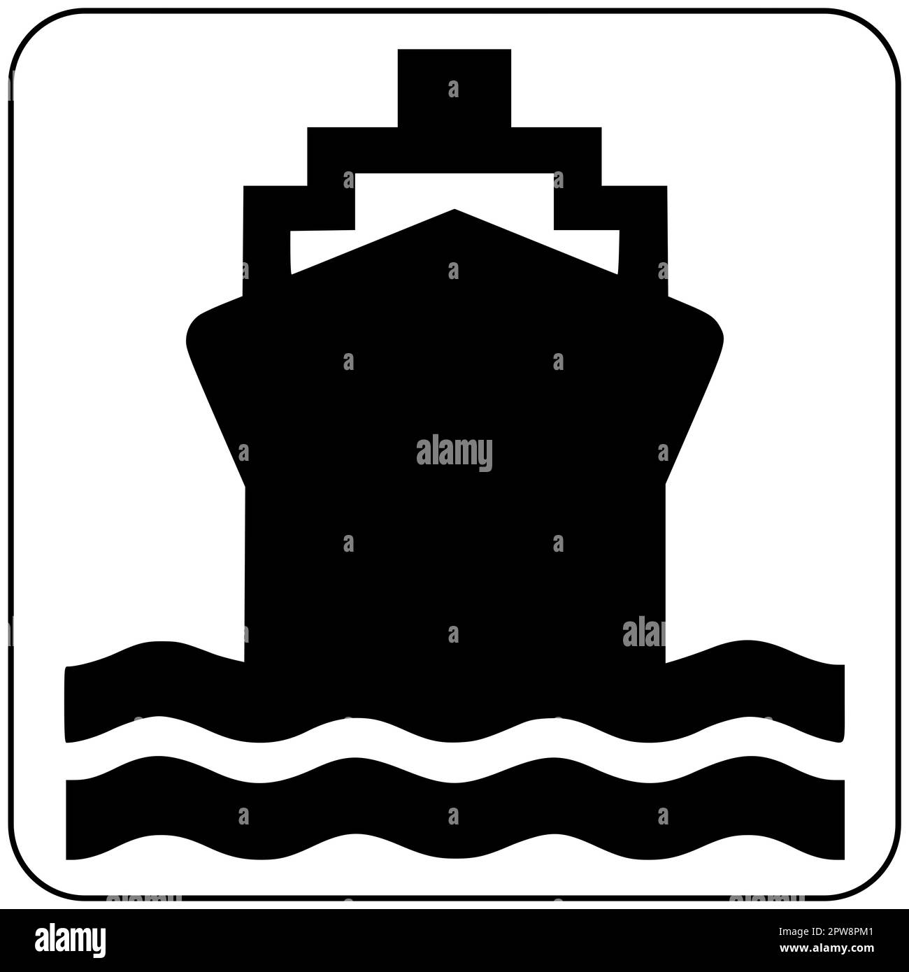 Pittogramma del Dipartimento dei Trasporti acqua Foto Stock