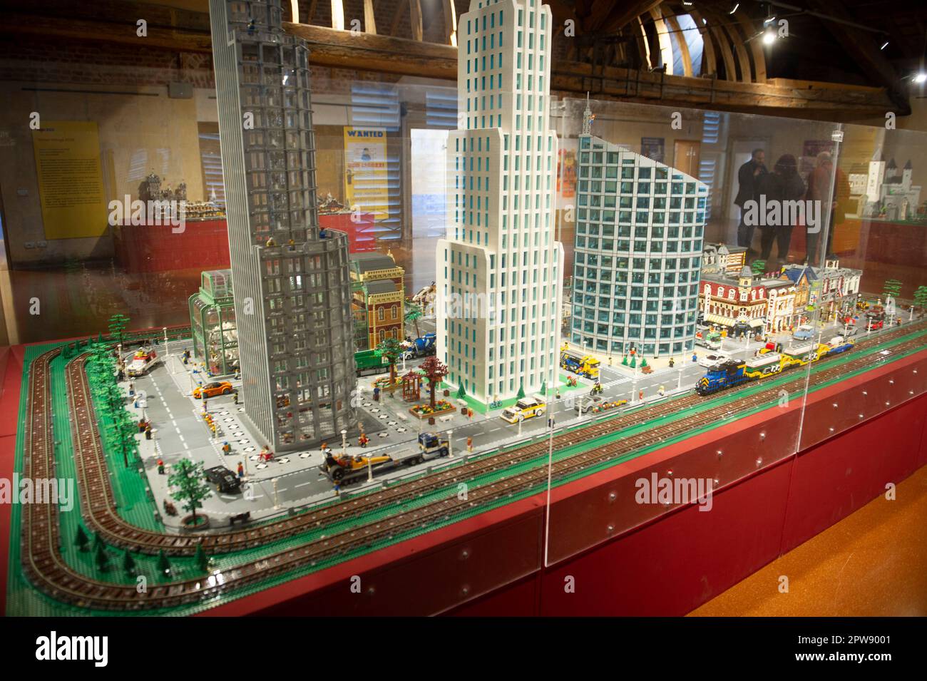 28 aprile 2023 - Italia, Lombardia, Monza - Mostra "i Love Lego" di diorami costruiti con mattoni Lego esposti nella Villa reale di Mo Foto Stock