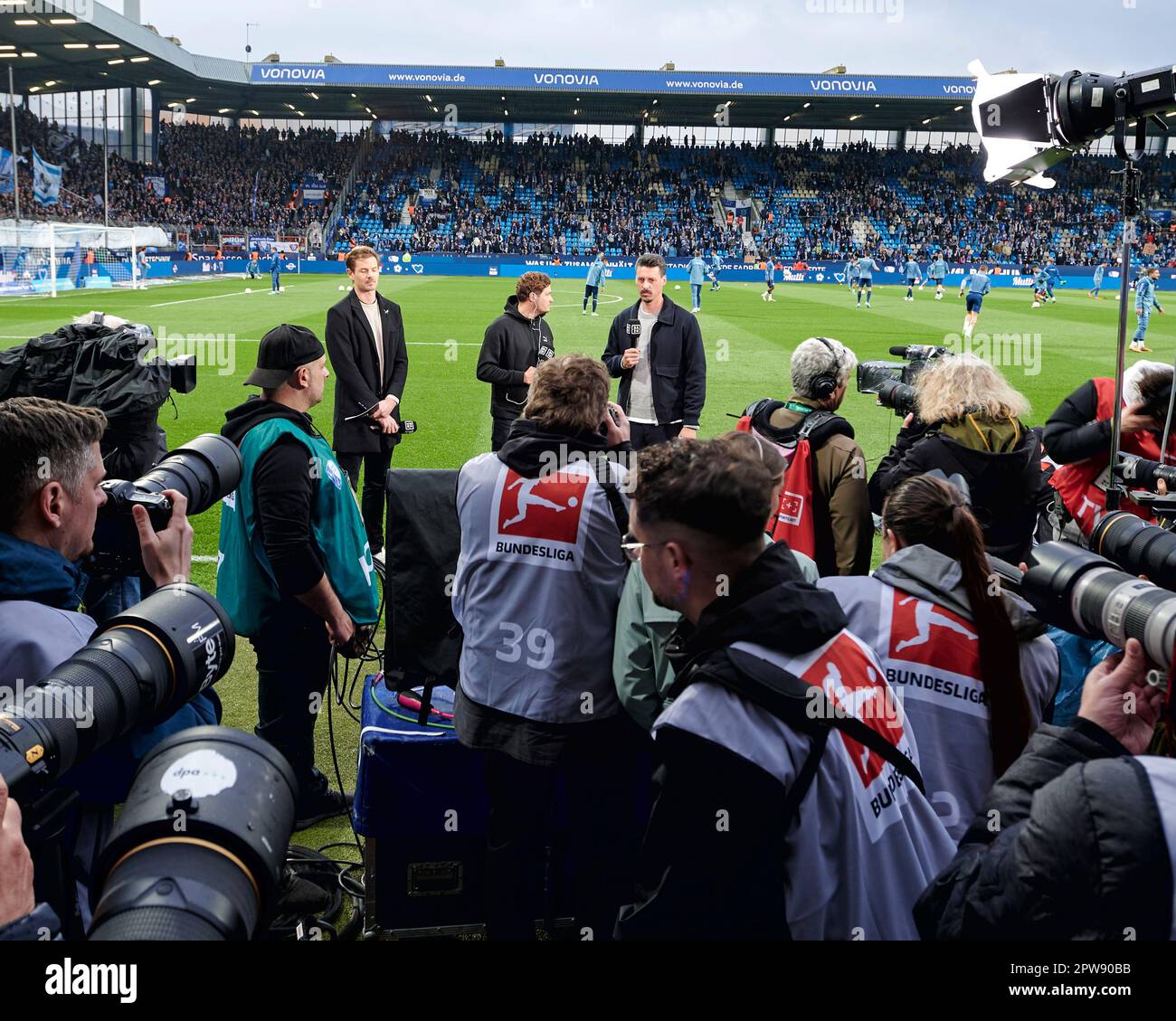 BOCHUM, GERMANIA - 28 APRILE 2023: La partita di calcio della Bundesliga VfL Bochum 1848 contro Borussia Dortmund a Vonovia Ruhr Stadion Foto Stock