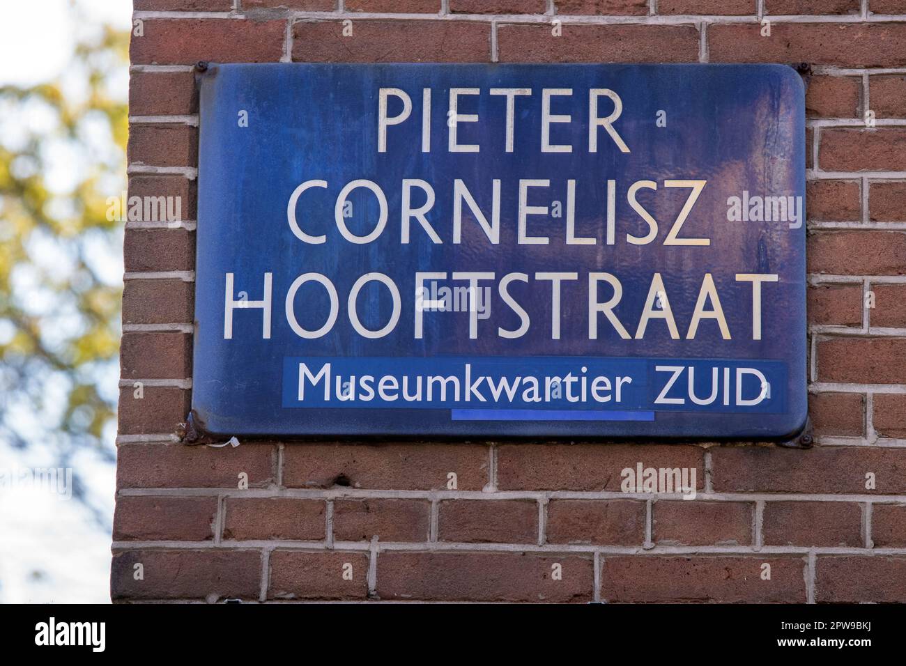 Cartello stradale Pieter Cornelisz Hooftstraat ad Amsterdam Paesi Bassi 27-4-2023 Foto Stock