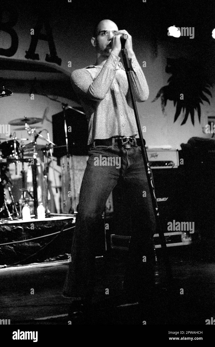 Milano Italia 1993-03-13 : Ahmet Zappa del gruppo Z in concerto al Zimba Club Foto Stock