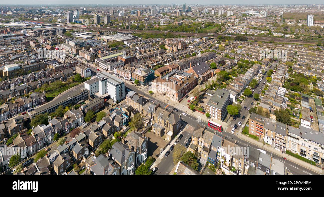 Lavender Hill, un quartiere di Battersea, Londra Foto Stock