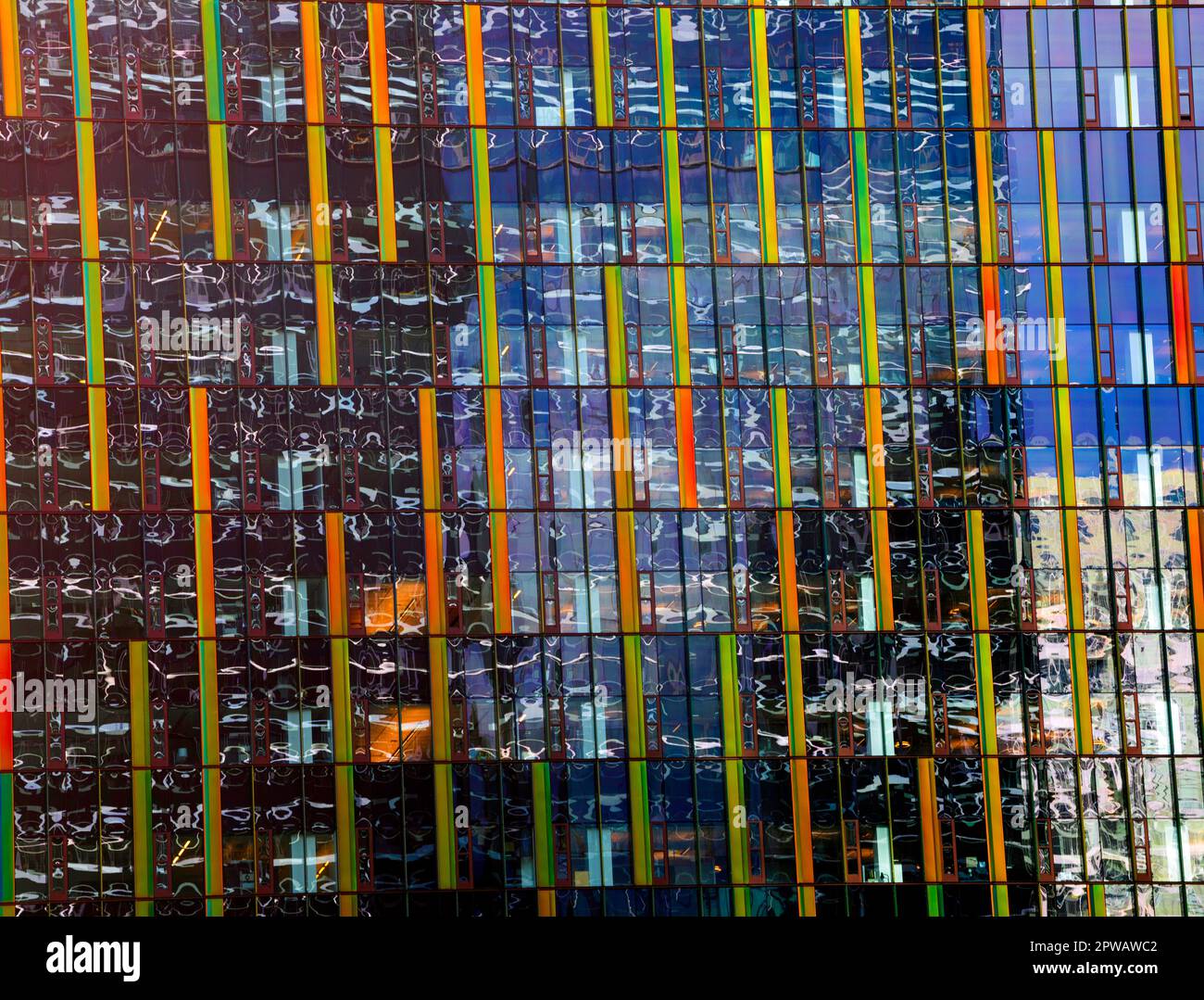 WA24294-00...WASHINGTON - dettaglio grafico di un edificio nel centro di Seattle. Foto Stock