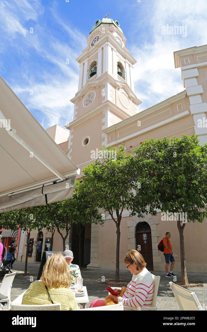Cattedrale cattolica di Saint Mary the Crown, Main Street, Gibilterra, British Overseas Territory, Regno Unito, Regno Unito, Mar Mediterraneo, Europa Foto Stock