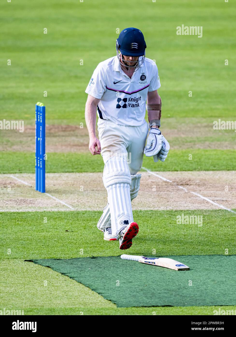 LONDRA, REGNO UNITO. 29 aprile 2023. S. Robson durante LV=Insurance County Championship Middlesex v Kent il giorno 4 al Lord's Cricket Ground sabato 29 aprile 2023 a LONDRA, INGHILTERRA. Credit: Taka Wu/Alamy Live News Foto Stock