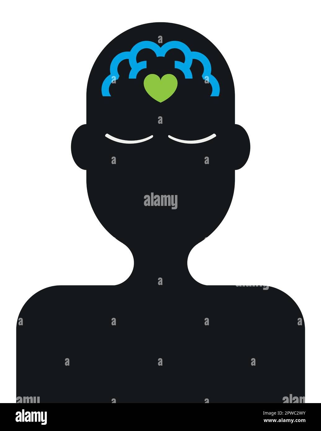 Silhouette di persona autistica Illustrazione Vettoriale