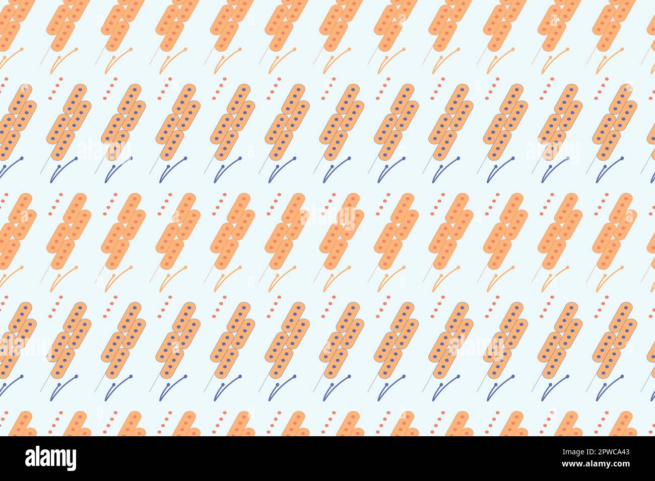 Pianta tropicale modello astratto. Fantasy disegnata a mano sprigs esotici. Sfondo floreale senza cuciture fatto di foglie di erbe per il design di moda, tessuti, tessuto e carta da parati. Illustrazione vettoriale Illustrazione Vettoriale