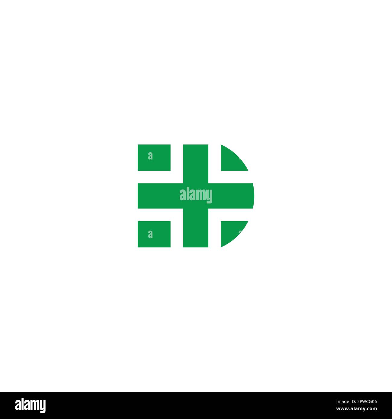 lettera d medico più vettore logo medico Illustrazione Vettoriale