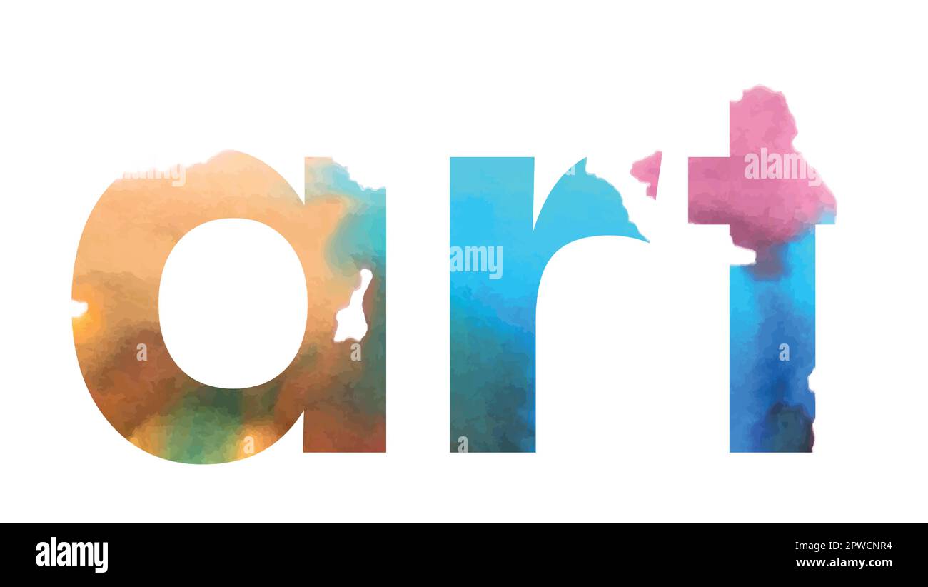 Parola con colore macchie texture Illustrazione Vettoriale