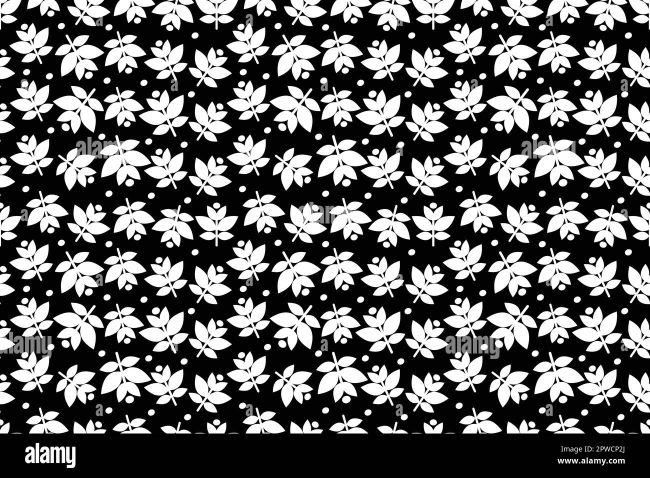 Pattern vettoriale senza giunture. Sfondo con rami e foglie sullo sfondo bianco. Design in edera neutro. Design mistico e orientale della foresta. Pronto per il design in tessuto. Illustrazione vettoriale Illustrazione Vettoriale