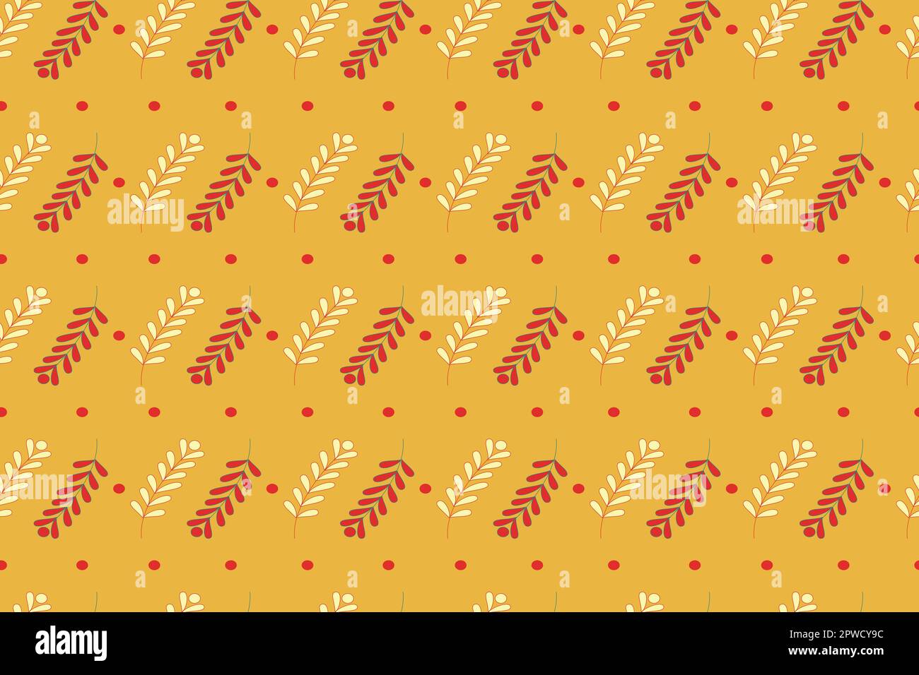 Foglie di prato di lusso in oro arabo, motivo senza cuciture in vettore. Design retrò per moda, tessuti, carta da parati, wrapping e tutte le stampe su sfondo giallo vintage. Stile arabo. Illustrazione vettoriale Illustrazione Vettoriale