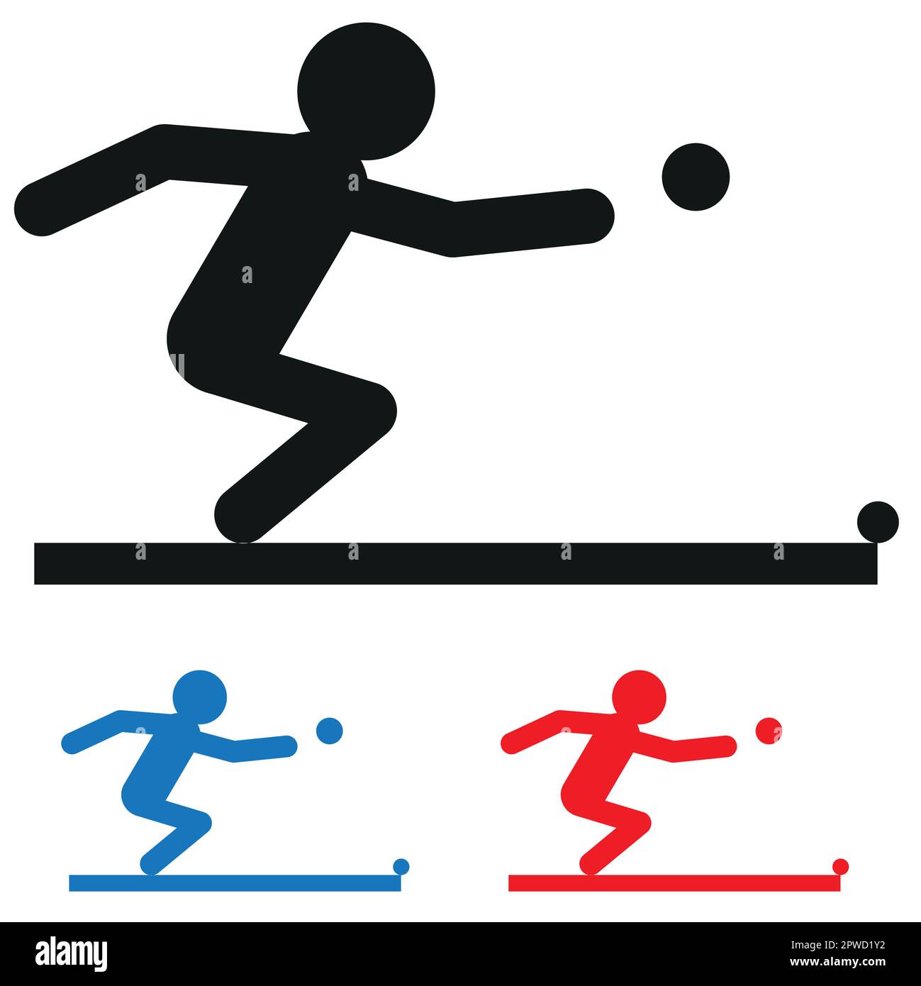 Pittogramma con logo Pétanque e boulé con pallina Illustrazione Vettoriale