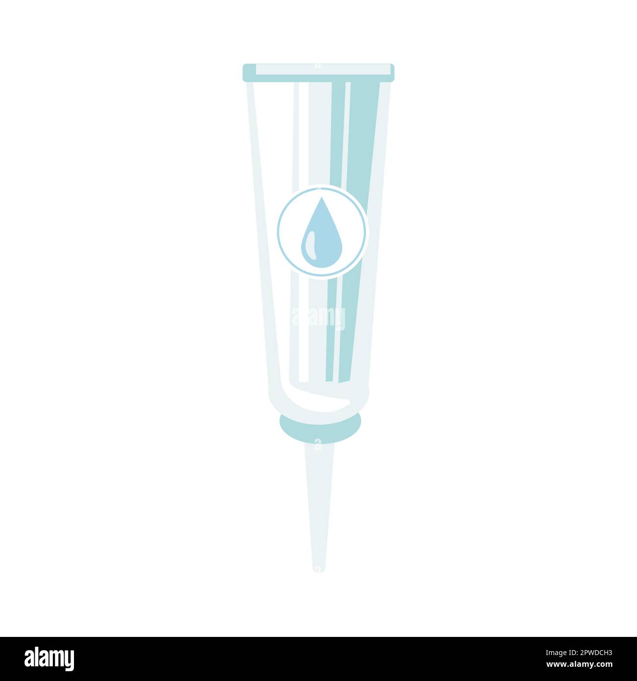 Collirio nel tubo con etichetta illustrazione cartoon Illustrazione Vettoriale
