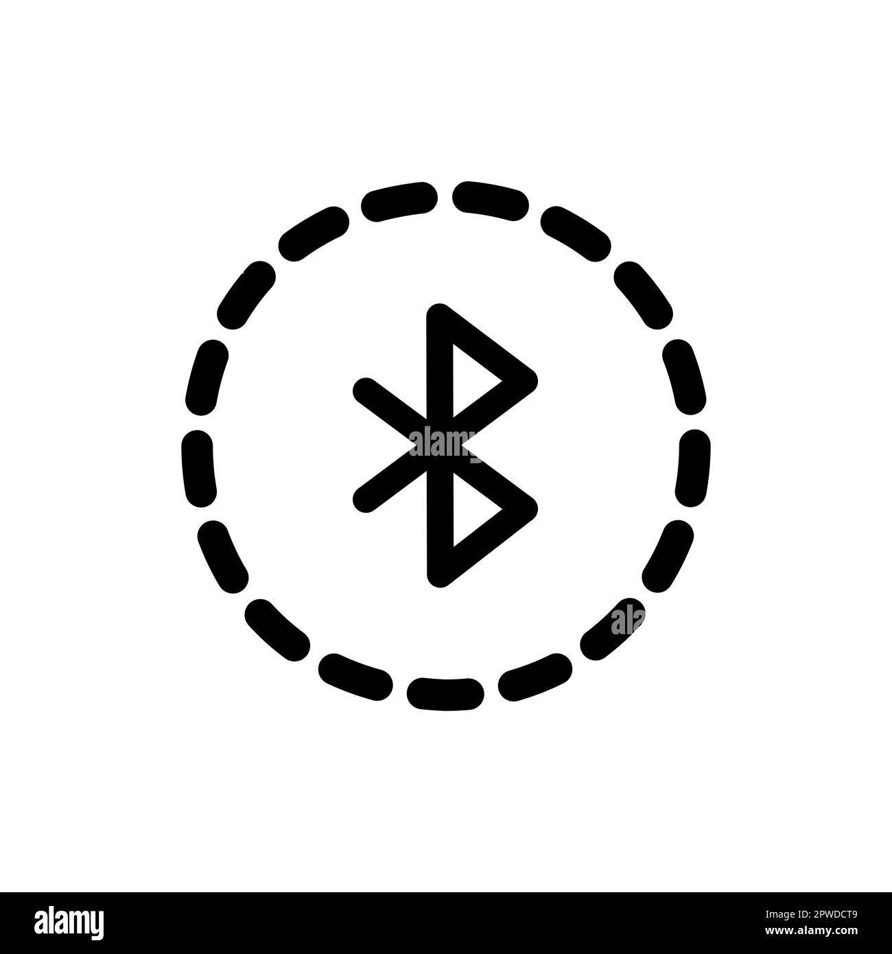 Icona Bluetooth. Ideale per applicazioni con icone mobili o interfaccia utente. simbolo e segno vettoriale Illustrazione Vettoriale