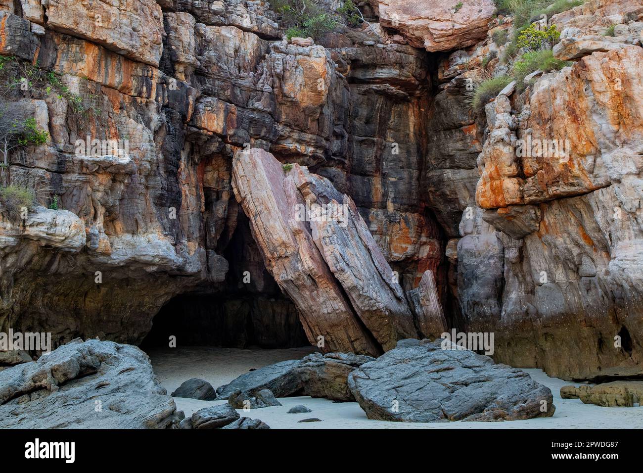 Cattedrale Cave su Bigge Island, Kimberley Coast, WA, Australia Foto Stock