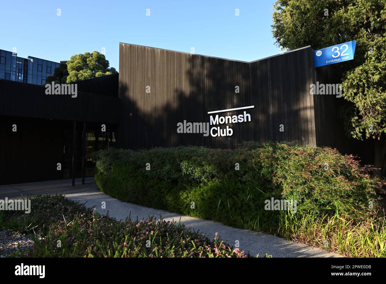 Esterno del Monash Club, situato nel campus Clayton della Monash University Foto Stock