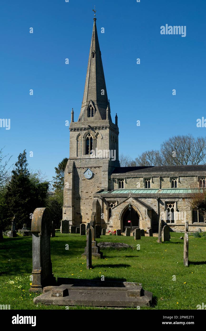 Holy Trinity Church, Denford, Northamptonshire, Inghilterra, Regno Unito Foto Stock