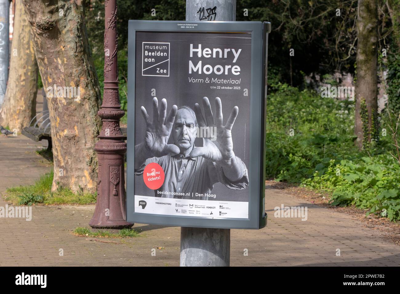 Billboard Museum Beelden Aan Zee Henry Moore ad Amsterdam Paesi Bassi 27-4-2023 Foto Stock