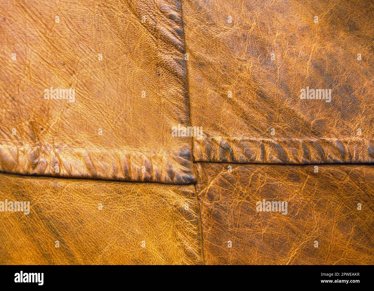 Mostra romana della Guardia di strada Ermine presso il Countryside Centre, il Loggerheads Country Park. Dettaglio delle cuciture a tenuta stagna sulla tenda in pelle. Interno Foto Stock