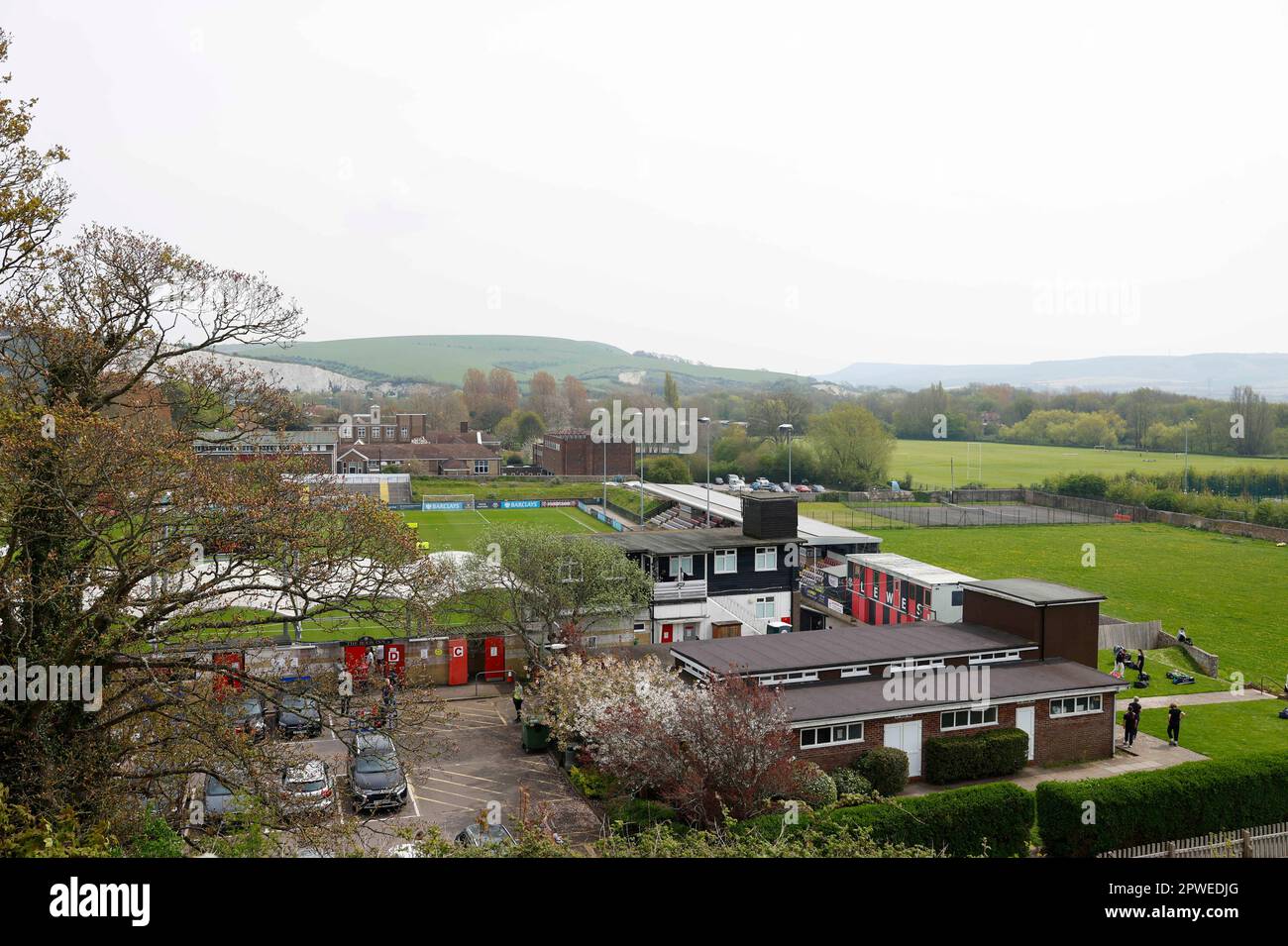 Lewes, Regno Unito. 30th Apr, 2023. Lewes, Inghilterra, 30th 2023 aprile: Vista generale del Dripping Pan prima della partita di football fa Womens Championship tra Lewes e Durham al Dripping Pan di Lewes, Inghilterra. (James Whitehead/SPP) Credit: SPP Sport Press Photo. /Alamy Live News Foto Stock