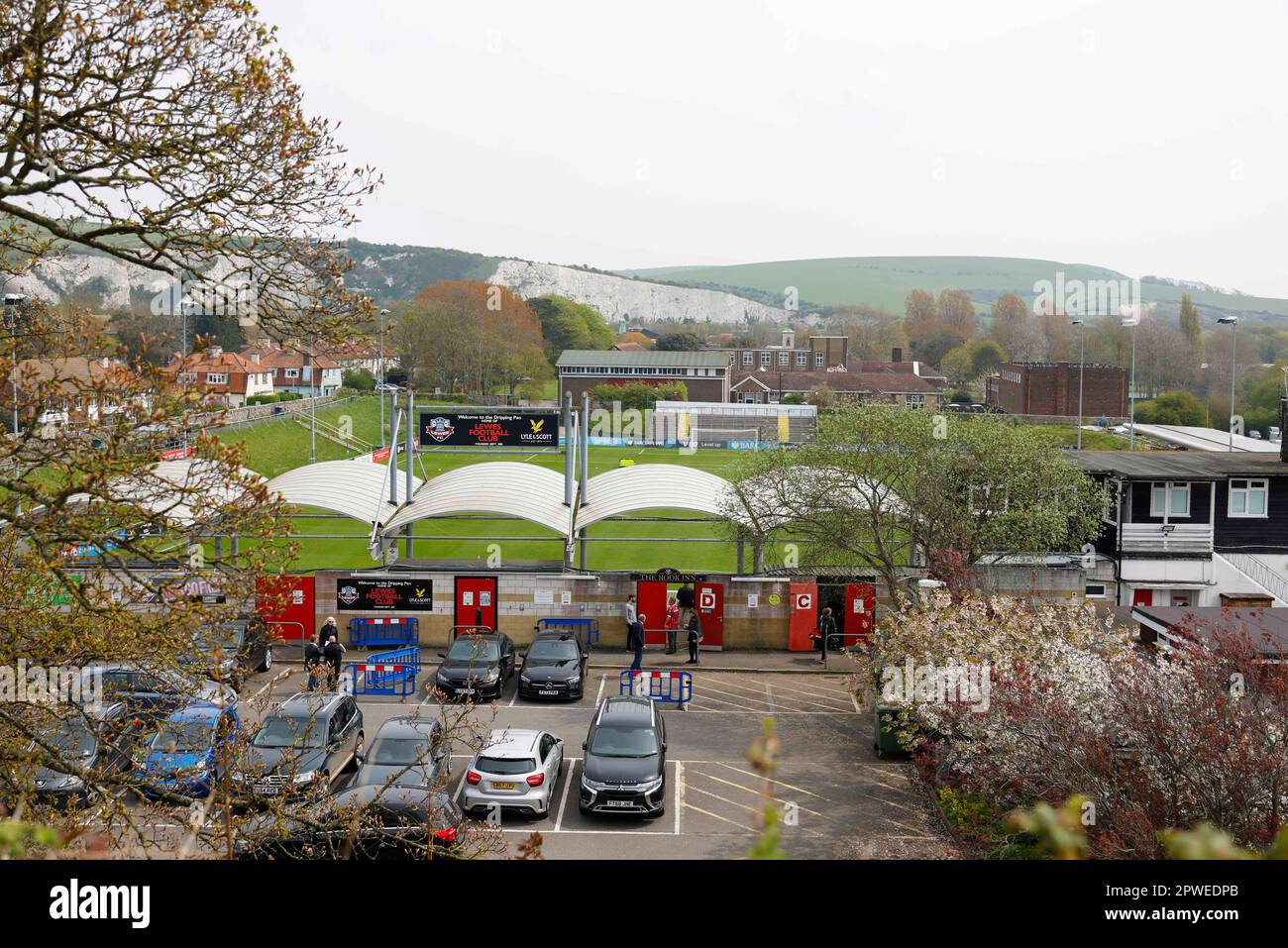 Lewes, Regno Unito. 30th Apr, 2023. Lewes, Inghilterra, 30th 2023 aprile: Vista generale del Dripping Pan prima della partita di football fa Womens Championship tra Lewes e Durham al Dripping Pan di Lewes, Inghilterra. (James Whitehead/SPP) Credit: SPP Sport Press Photo. /Alamy Live News Foto Stock