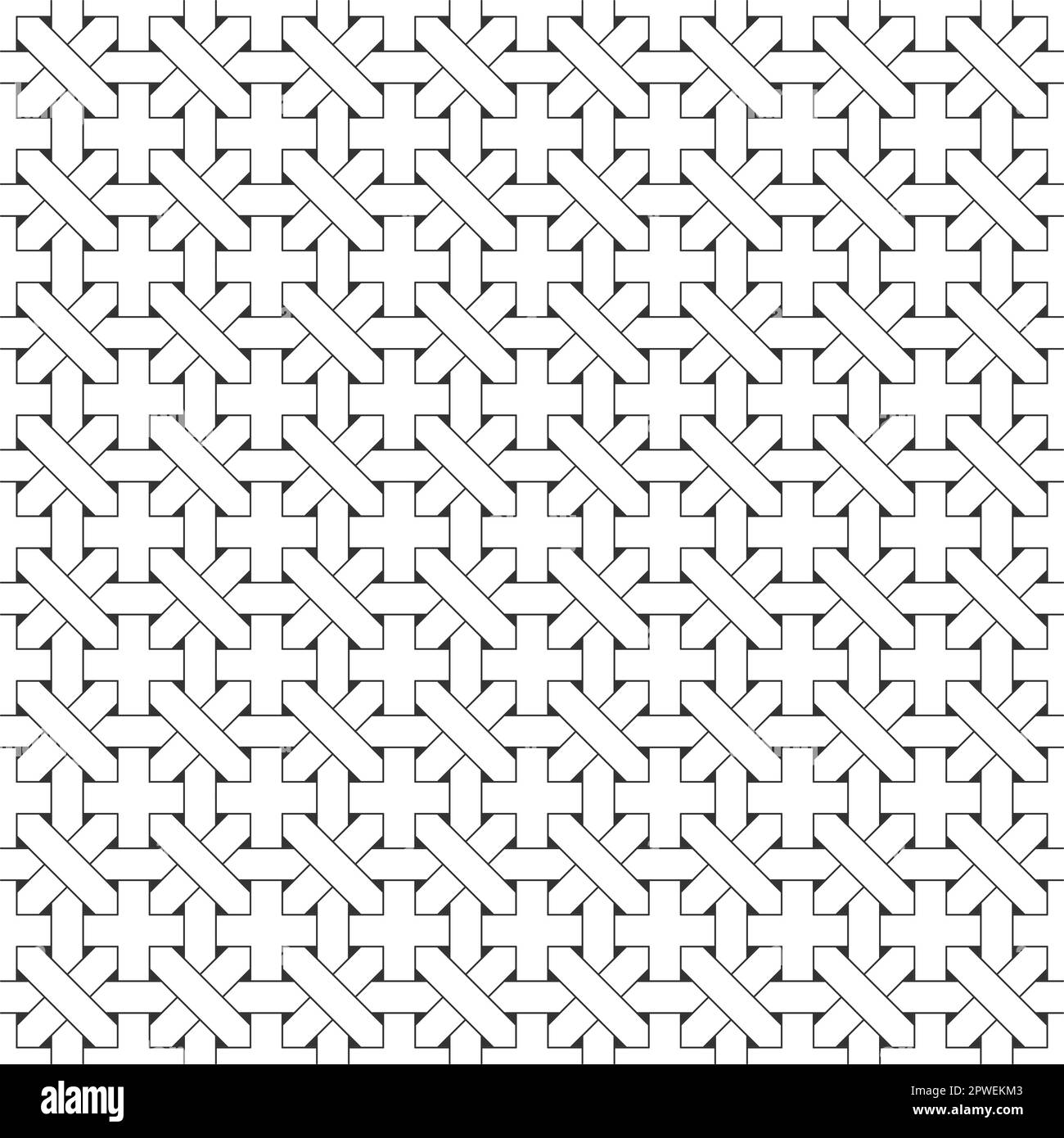 Sfondo di ripetizione geometrica con interbloccaggio con linee quadrate Illustrazione Vettoriale