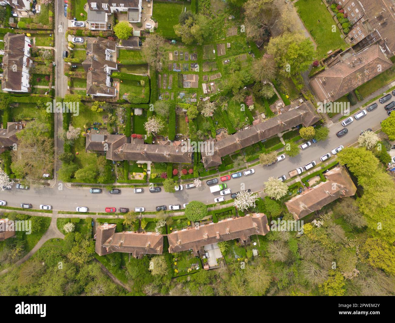 finchley road, sobborgo verde di golders Foto Stock