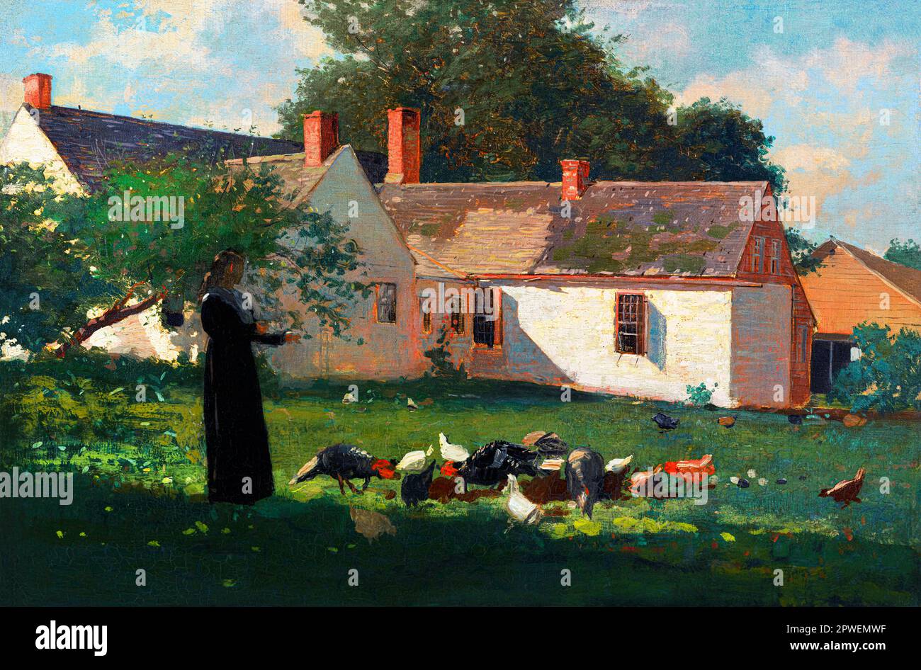 Scena del cortile di Winslow Homer. Originale del Clark Art Institute. Foto Stock