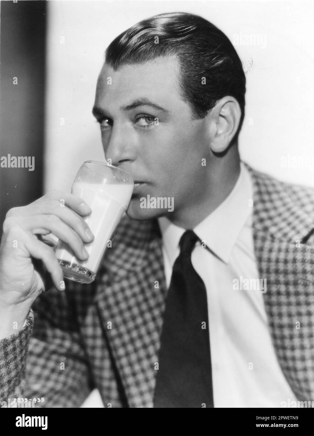 Ritratto dell'attore americano GARY COOPER realizzato ai Paramount Studios di Hollywood nel 1933 Foto Stock