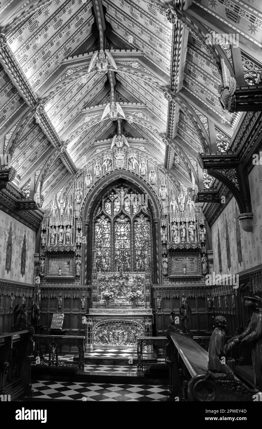 Immagini interne della chiesa di Santa Maria Maddalena nella tenuta di Sandringham Foto Stock