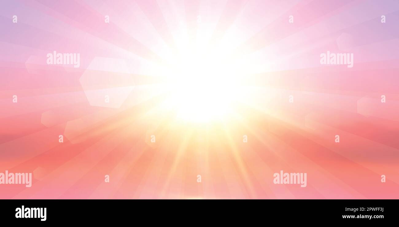 Modello banner con design sunburst Illustrazione Vettoriale